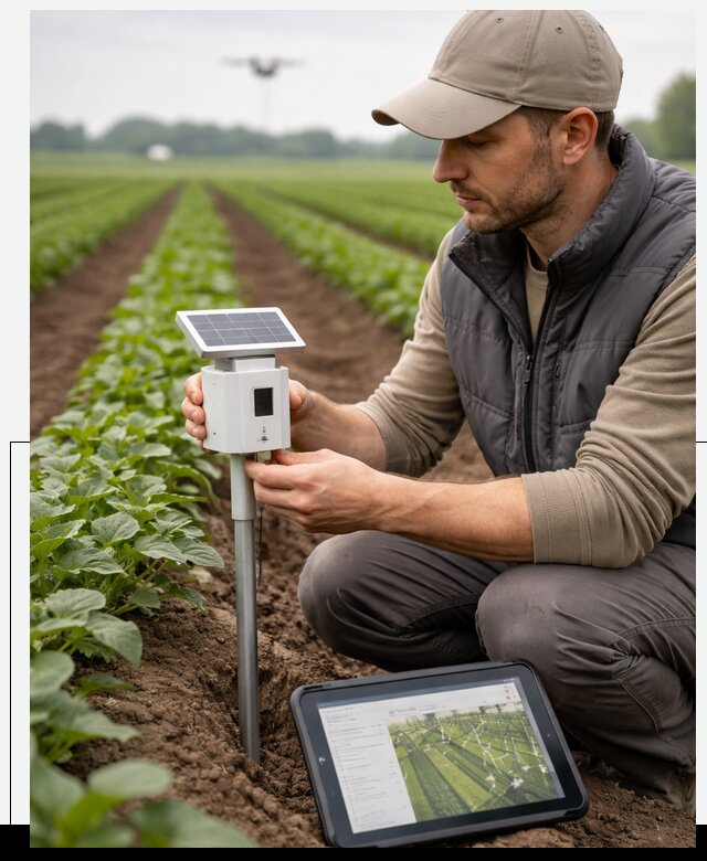 IoT мониторинг сельскохозяйственных полей и контроля в Вольске